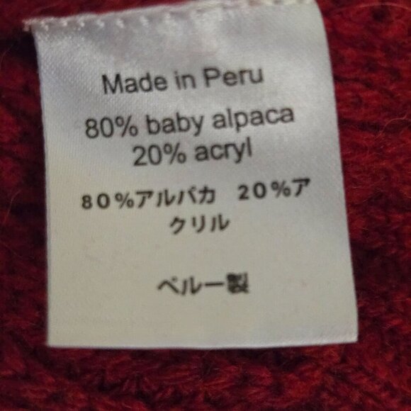Ayamara Christina Baby Alpaca Made In Peru Sweater Size M - Picture 6 of 6